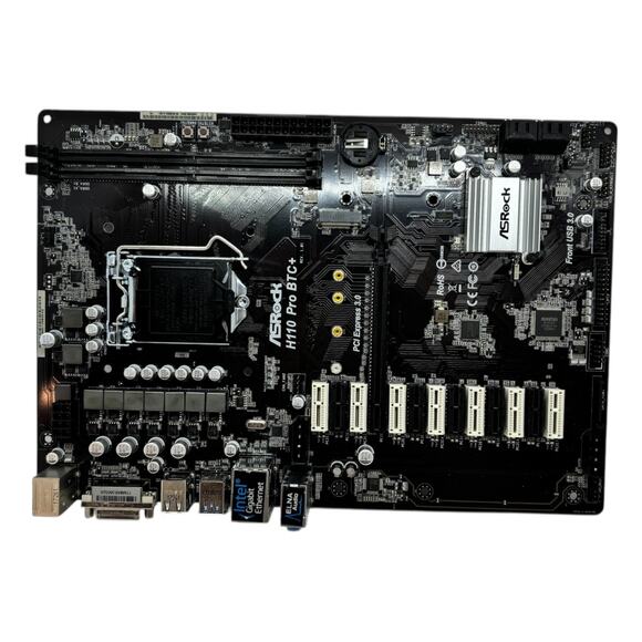 ASRock H110 Pro BTC+ ATX Mining Motherboard - Picture 2 of 3